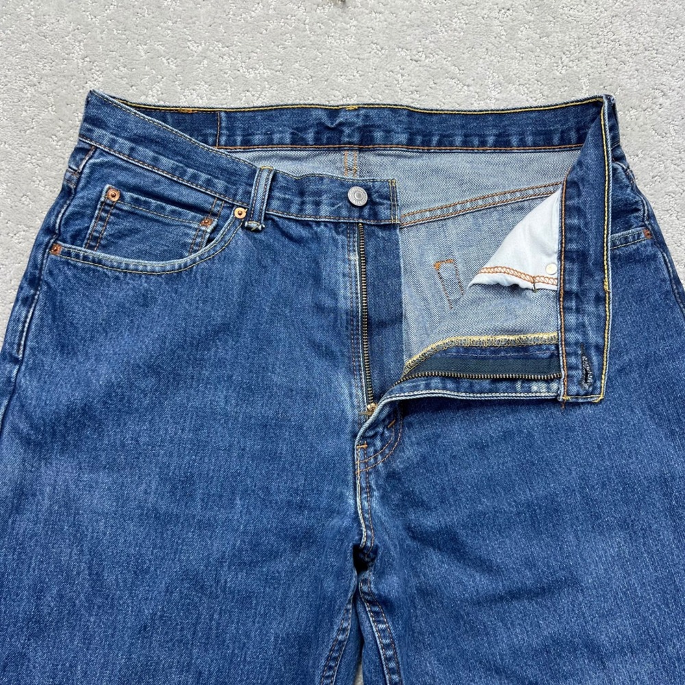 Levis 550 Jeans Mens 36x30 (35x28) Relaxed Fit Tapered‎ Blue Medium Wash Denim